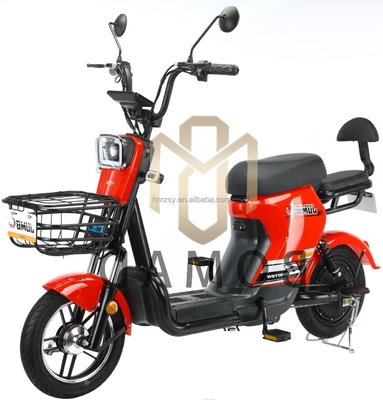 電動都市自転車 自転車 電動スクーター ダウンチューブ バッテリー位置とブレーキラインブレーキシステム
