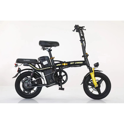 ダウンチューブ バッテリー 14インチ 折りたたむ電動自転車 48v 14.5ah 長耐久電動自転車 400w ミニ電動自転車