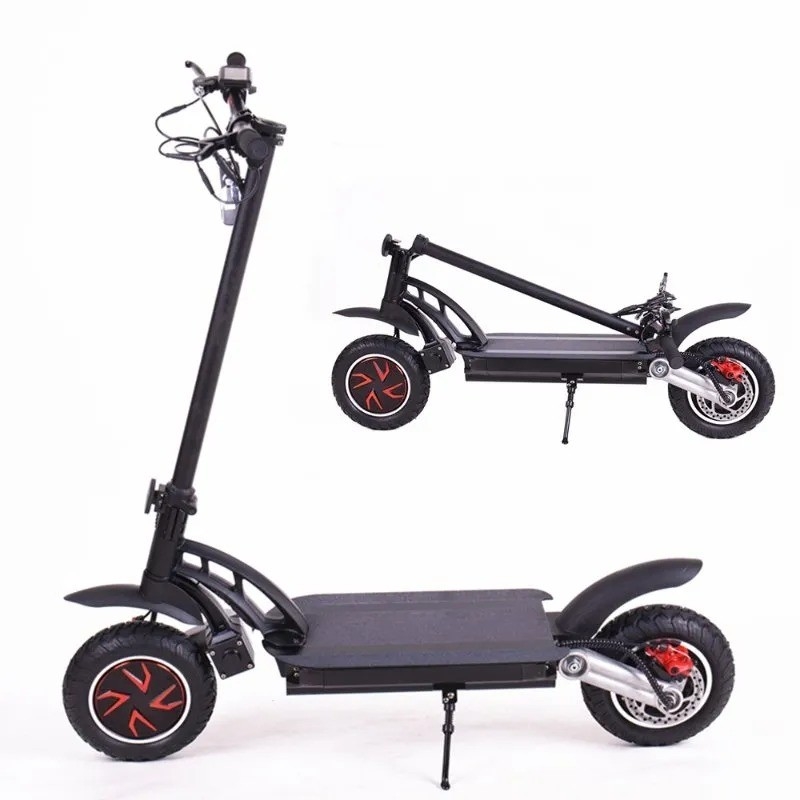 オフロード ワイドタイヤ 折りたたむ電動スクーター 強力なリチウム電池 119*62*118cm 55km/h スピード 30km 充電回数