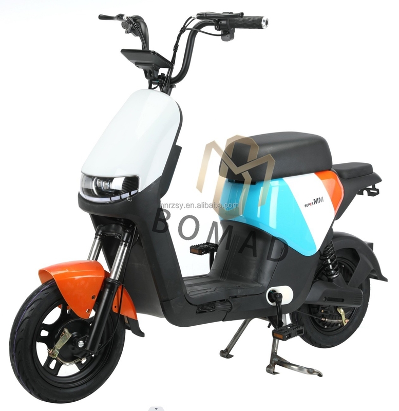 スチールフレーム電動バイク 48v 350w ダウンチューブバッテリーを持つナショナルスタンダード電動スクーター